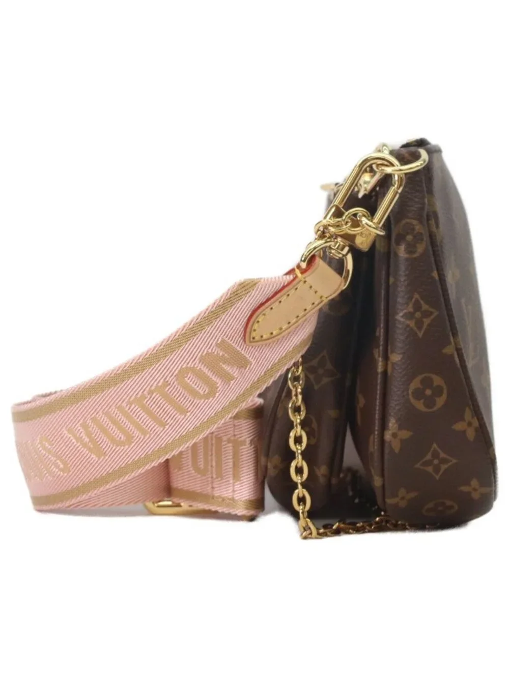 ★SOLD★ Louis Vuitton Rose Cles Monogram Multi Pochette Shoulder - Picture 2 of 11